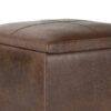 Rockwood - Cube Storage Ottoman With Tray - Distressed Brown - Image 6