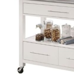 Ottawa - Kitchen Cart - Stainless / White