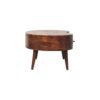 Large Wave Coffee Table, 1 Drawer - Chestnut - Image 5