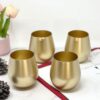 Leadingware Metallic Plastic Wine Glasses (Set of 4), Bpa Free, Unbreakable, 18Oz - Gold - Image 2