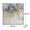 Modern Oil Painting, Square Framed Wall Art For Living Room Dining Room Office - Multicolor - Image 7