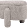 Hugo - Oval Fully Upholstered Storage Bench - Brown - Image 6