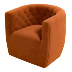 Delaney - Swivel Chair - Burnt Orange