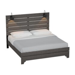 Junipe - King Bed With Lights - Brown