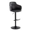 Boyne - Contemporary Adjustable Barstool With Swivel With Rounded T Footrest (Set of 2) - Black - Image 2