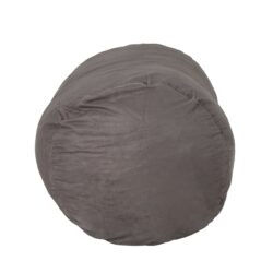 Michael - Modern 4 Foot Cylindrical Suede Bean Bag Chair - Charcoal