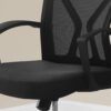 Office Chair, Adjustable Height Swivel, Ergonomic, Armrests, Mesh, Contemporary & Modern - Black - Image 2