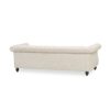 Chesterfield Style 3 Seater Sofa With Deep Button Tufting - Beige - Image 8
