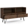 Chase - Low Bookcase - Rustic Natural Aged Brown - Image 2