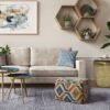 Johanna - Square Pouf - Multicolor - Fabric - Image 6