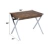 Callers - Weathered Writing Desk - Chrome / Oak - Image 6