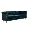 Chesterfield - Velvet Sofa 84.65" For Living Room - Green - Image 2
