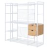 Open Style Wardrobe With Hanging Rails, Shelves And Drawers - White - Image 10