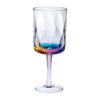 Leadingware Rainbow Diamond Plastic Wine Glasses (Set of 4), Unbreakable Bpa Free Acrylic, 16Oz - Clear - Image 3