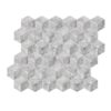 Hexagon Carrara Polished Marble Tile For Wall And Floor Stone (Set of 12) - Natural / Gray - Image 8