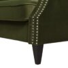 Elaine - Camel Back Small Space Sofa - Olive Green - Image 10