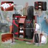 Wood Freestanding Adjustable Multi Use Golf Shelf - Reddish Brown - Image 4