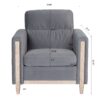 1 Seater Sofa - Gray - Image 5