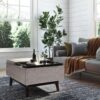 Owen - Tray Top Small Coffee Table Storage Ottoman - Distressed Gray - Image 8