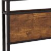 Full Size Metal Platform Bed Frame With Wooden Headboard And Footboard With USB Liner, LED Lights, No Box Spring Needed, Large Under Bed Storage - Brown - Image 7