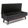 Owen - Rectangular Storage Ottoman - Distressed Black - Image 2