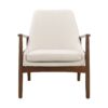 Accent Chair, Mid-Century Modern Armchair (Set of 2) With Solid Wood Frame, Reading Leisure Chair With High Back For Living Room - Beige - Image 5