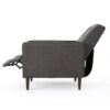 Macedonia - Mid Century Modern Button Tufted Fabric Recliner - Slate - Image 13