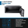 1 2 Cu Ft Digital Keypad Security Safe - Black - Image 8