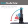 Modern Industrial Style Kitchen Faucet With Pull Down Sprayer Single Handle Stainless Steel - Matte Black - Image 5