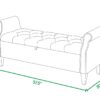Jacqueline - Tufted Roll Arm Storage Bench - Incense Tan Brown - Image 5