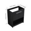 30 Inches Modern Freestanding Bathroom Vanity With 2 Doors (Excluding Sink) - Dark Oak - Image 2