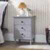 Classic Solid Wood 3 Drawer Nightstand - Gray - Image 6