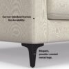 Ava - Mid Century Sofa With Ottoman Set, Upholstered - Cream - Image 15