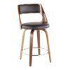 Cecina - Mid-Century Modern Counter Stool With Swivel (Set of 2) - Walnut / Brown - Image 3