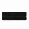 Modern Floor Sofa With 2 Pillows, Convertible Teddy Fabric Foam Filled Sleeper Sofa Bed, Full Size Folding Mattress For Living Room Guest Bed, Playroom, No Assembly Required - Black - Image 9