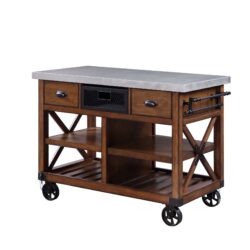 Kailey - Kitchen Cart - Antique Oak