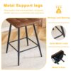 Techno Fabric Bar Chair (Set of 2) Comfortable - Brown / Black - Image 6