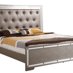 Alana - King Bed - Silver Champagne