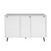 Living Room Sideboard Storage Cabinet With LED Light, Modern Kitchen Unit Cupboard Buffet Wooden Storage Display Cabinet - White - Image 19