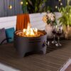 15" Propane Tabletop Gas Fire, 40000 Btu Round Steel Fire Pit For Outdoor Living Room Garden Balcony - Black - Image 4