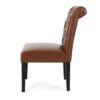 Broxton - Tuft Dining Rolltop Chair (Set of 2), Contemporary Design - Light Brown - Image 8