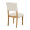 Topmax - 5 Piece Modern Round Dining Table Set Pedestal Kitchen Table Set With 4 Upholstered Dining Chairs For Studio, Apartment, Small Places - Natural - Image 13