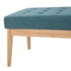 Vibratory - Button Tufted Upholstered Ottoman With Splayed Wooden Legs - Teal / Natural - Image 5