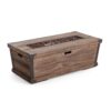 Outdoor Patio Rectangle Gas Burning Fire Pit 50, 000 Btu, Wood Pattern - Brown - Image 9