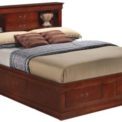 Louis Phillipe - King Charming Storage Bed - Cherry