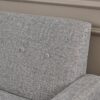 Nebulize - Upholstered Fabric Club Chair With Button Tufted And Square-Off Arm And Back - Light Gray - Image 7