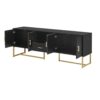 Modern TV Stand For TV Up To 70", TV Cabinet With 1 Drawer, 2 Cabinets And Metal Legs, Handles And Anti-Tip Device For Living Room - Black - Image 13