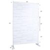 Outdoor & Indoor Freestanding Metal Privacy Screen, Decorative Privacy Fence Panels - White - Image 3