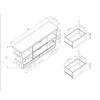 TV Stand With Four Open Shelves And Two Drawers With Cutout Handles - Dark Brown - Image 4