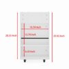 4 Tier Kitchen Island Cart With Spice Rack & Locking Casters, Simple Design Mobile Kitchen Storage Islands For Kitchen Living Room Bedroom - White - Image 7